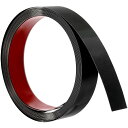 uxcell ウォールトリムモールディング 16.4フィートx1.18" ステンレススチール製ピールアンドスティック自己粘着トリム メタライズドミラー ような仕上げ ストリップボーダーエッジフレームトリム ホームDIY装飾用 黒