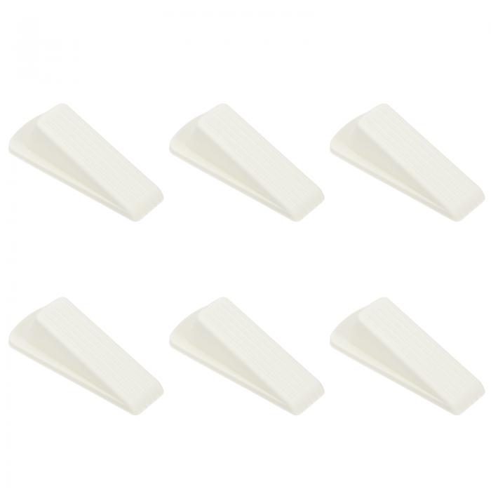 uxcell ドアストッパー ゴム製ドアストッパーウェッジ ドアのロックアウト防止ドアストッパー 床 ドアの隙間 ドアの底用 ホワイト 6個