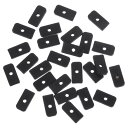 uxcell シリコーンエンドキャップ 40個6mm - シリコーンプラグは コルセットポリエステルボニング用に縫製され ウェディングドレス (黒)