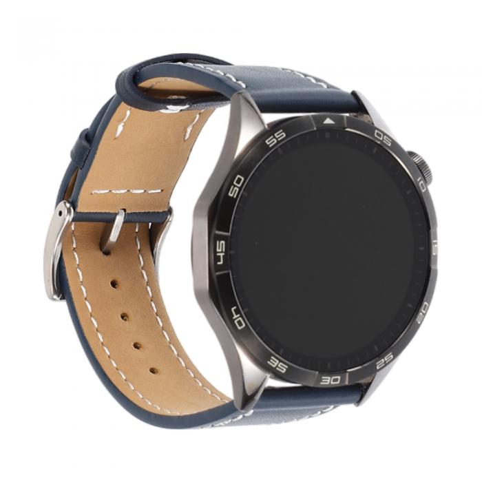 CAPASTEC カウハイドウォッチバ ンド 腕時計用ストラップ 男性 女性 24mm 粒子カウハイドウォッチストラップ 女性 男性 ネイビーブルー。