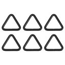 uxcell 6個 メタル三角リングバックル 1 1/4
