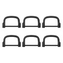 uxcell シャックルのDリングネジ 亜鉛合金 馬蹄形 U字型 Dリング バックル 財布 DIY レザークラフト キーチェーン用 20 mm 黒 6個