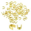 uxcell 80個のジッパースライダーリテーナー 4.2mm U字型トップストッパークローズドエンドジッパー バッグ コート ジャケット バックパック用の交換...