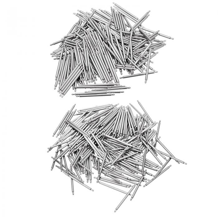 uxcell 20mm 22mm 腕時計バンドピン 1.3 mm 直径 シングルフランジエンドスプリングバーピン 200個