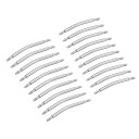 uxcell 19mm 20mm 曲線バネ棒ピン 1.5mm 直径 ステンレス製 ダブルフランジエンド 腕時計バンドリンクピン 20個