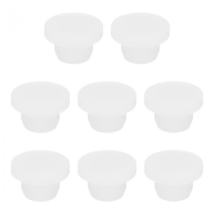 uxcell シリコーンラバーホールプラグ ソフトフレキシブルストッパー T字型シリコーンプラグ 16.3-16.4mmホール用 透明ホワイト 8個(4)