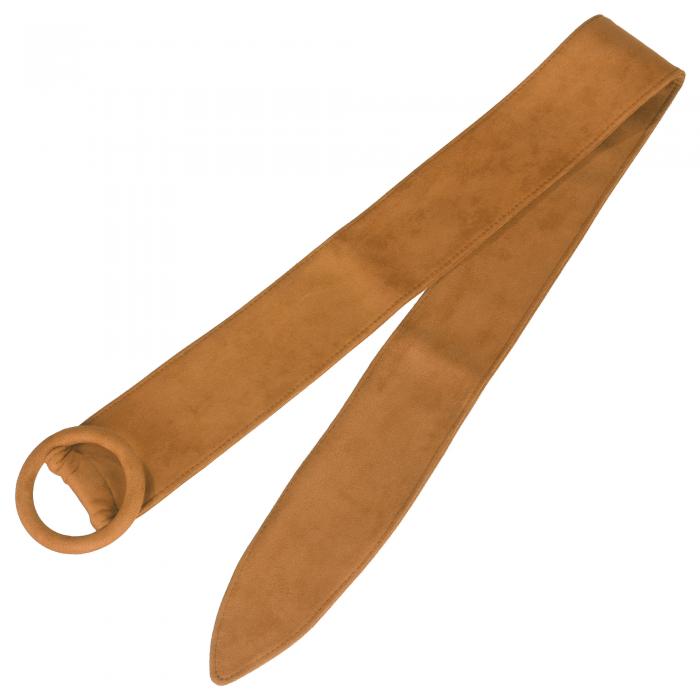 Elerevyo レディース ソリッドワイドウエストベルト ヴィンテージ ラウンドバックル オビシンチワイド ..