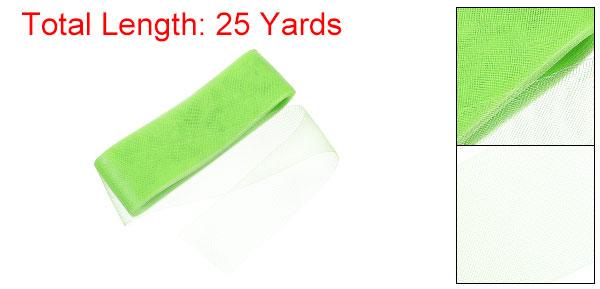 uxcell 25ヤード3"幅ポリエステル馬毛ブレード 1ロール硬い馬毛ブレードポリエステルボニング縫製ウェディングダンスドレススカート帽子トリミングアクセサリー ライト緑