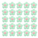uxcell 50個 花 ソーイングパッチ クロシェ花びら手作りクロシェフラワーアップリケ DIYヘアク ローズウェディングパーティークラフト用 装飾 ライト緑...