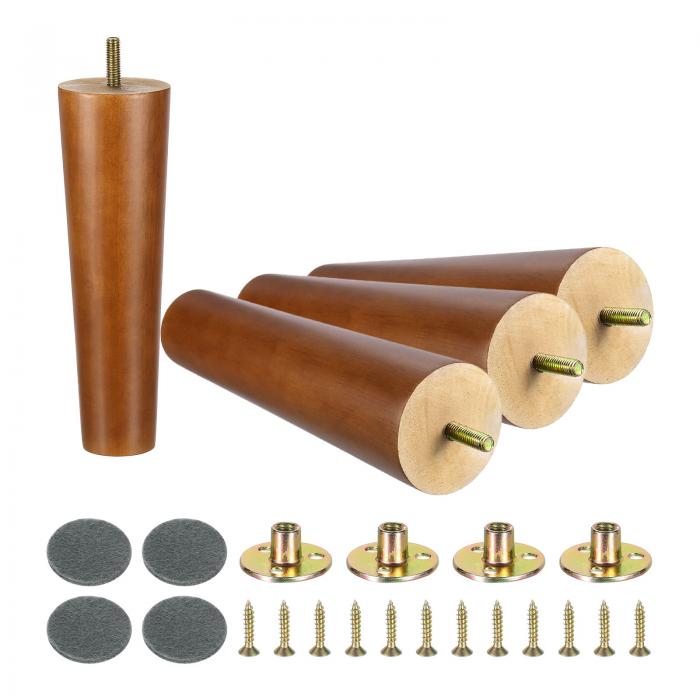 uxcell 4本セット 木製家具脚 7.87