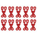 uxcell ホックとアイ 14個 - 衣類 スカート 裁縫DIYクラフト用 ポリエステル製ホックとアイクロージャー(レッド 23 mm長)