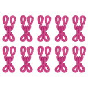 uxcell ホックとアイ 14個 - 衣類 スカート 裁縫DIYクラフト用 ポリエステル製ホックとアイクロージャー(ローズレッド 23 mm 長さ)