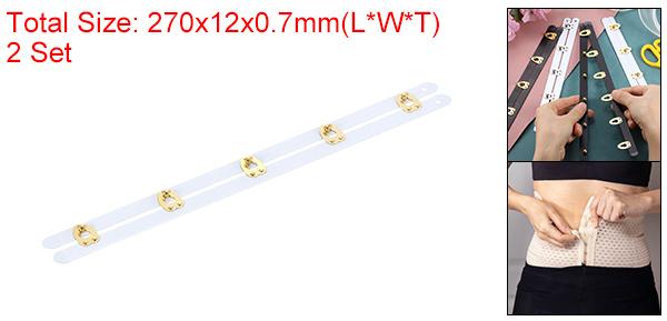 uxcell 2セットのコルセットバスク 11"のホワイトスチールボニングサポート 金色ボタン付きのスプリングスチールコルセットバスク コルセット作り用のボニング縫製ガウンウェディングドレス