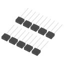uxcell 電子部品PCB LCD修理用 50個 DIPマウントミニチュアスクエア遅延型ヒューズ T8A 8A 250V 黒