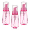 uxcell 3個 ソープフォームボトル 空の旅行用泡立て容器 クレンザー用のミニソープディスペンサー ディスペンサーラッシュシャンプー60ml 2オンス クリ...