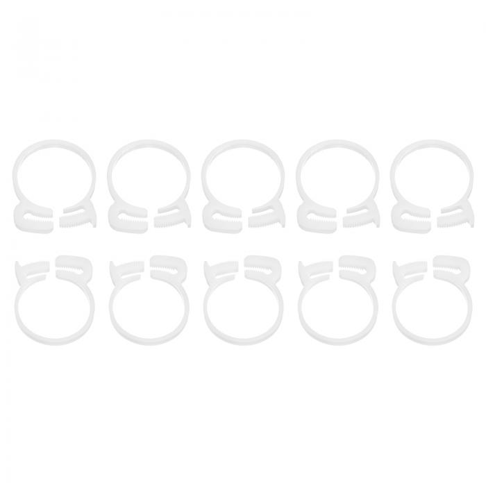 uxcell 20個 調整可能なダブルスナップグリッ プホースクランププラスチック38.5-41.5ミリメートル/1.52-1.63