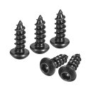 uxcell 六角ソケット自己攻釘 M6 x 16mm 炭素鋼木ねじ 200個