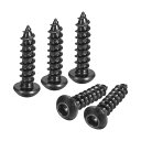uxcell 六角ソケット自己攻釘 M6 x 25mm 炭素鋼木ねじ 200個