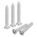 uxcell ヘキサソケット自己攻釘 M4 x 30mm 304ステンレス鋼木ねじ200個(4)