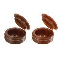 uxcell 100個のねじカバーキャップ 4mmプラスチック製ヒンジ付きねじキャップ ねじヘッドを覆うための折りたたみねじスナップカバー(赤褐色と濃褐色)