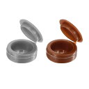 uxcell 100個のねじカバーキャップ 4mmプラスチック製ヒンジ付きねじキャップ ねじヘッドを覆うための折りたたみ式ねじスナップカバー(赤褐色とグレー)