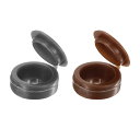 uxcell 100個のねじカバーキャップ 4mmプラスチック製ヒンジ付きねじキャップ ねじヘッドを覆うための折りたたみ式ねじスナップカバー(ダークグレーとダーク茶色)