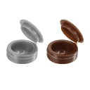uxcell 100個のねじカバーキャップ 4mmプラスチック製ヒンジ付きねじキャップ ねじヘッドを覆うための折りたたみ式ねじスナップカバー(ダーク茶色とグレー)