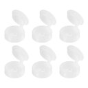 uxcell 150個のねじカバーキャップ 3 mmプラスチック製ヒンジ付きねじキャップ ねじヘッドを覆うための折りたたみ式ねじスナップカバー(ホワイト)
