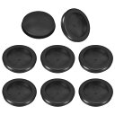 uxcell 8個のラバーグロメット2-1/8"(55mm)ドリルホール 2"(48mm)ID片面ホールプラグリングガスケット ファイアウォールケーブルワイヤー保護用 黒