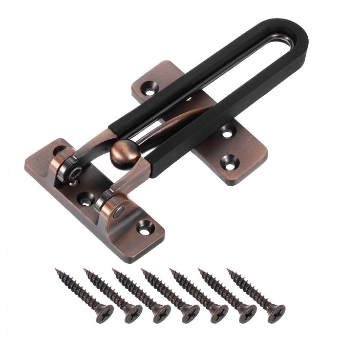 uxcell 1個 スイングバードアロック レザーコーティングされたセーフティラッチ ホームホテルアパート..