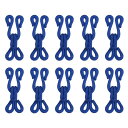 uxcell ホックとアイ 14個 - 衣類 スカート 裁縫DIYクラフト用 ポリエステル製ホックとアイ クロージャー(ダークブルー 27mm 長さ)