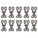 uxcell ホックとアイ 14個 - 衣類 スカート 裁縫DIYクラフト用 ポリエステル製ホックとアイ クロージャー(ダークグレー 23 mm 長さ)