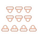 uxcell 三角形のバックルアジャスター 三角形Dリングアジャスターコネクタ スイベルクリップストラップ 財布 バックパック バッグアクセサリー用 ローズ金色...