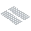 uxcell 10 ペア スナップバックのストラップカバー 7つ 穴付きプラスチック製調整可能な帽子スナップバックル 帽子修理用(グレー)