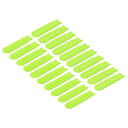 uxcell 10 ペア スナップバックのストラップカバー 7つ 穴 プラスチック製調整可能な帽子スナップバックル 帽子修理用 交換品(ルミナス緑)