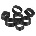 uxcell 50個のシリコーンゴムバンド 8x5mmのゴムバンドリング ケーブルタイ 強力な弾性バンド 滑り止め コード巻き付け バッグ巻き付け 黒