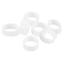 uxcell 50個のシリコーンゴムバンド 10x5mmのゴムバンドリング ケーブルタイ 強力な弾性バンド 滑り止め コード巻き付け バッグ巻き付け ホワイト