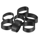 uxcell 300個のシリコーンゴムバンド 15x7mmのゴムバンドリング ケーブルタイ 強力な弾性バンド 滑り止め コード巻き付けバッグラップ 黒