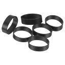 uxcell 300個のシリコーンゴムバンド 15x5mmのゴムバンドリング ケーブルタイ 強力な弾性バンド 滑り止め コード巻き付け バッグ巻き付け 黒