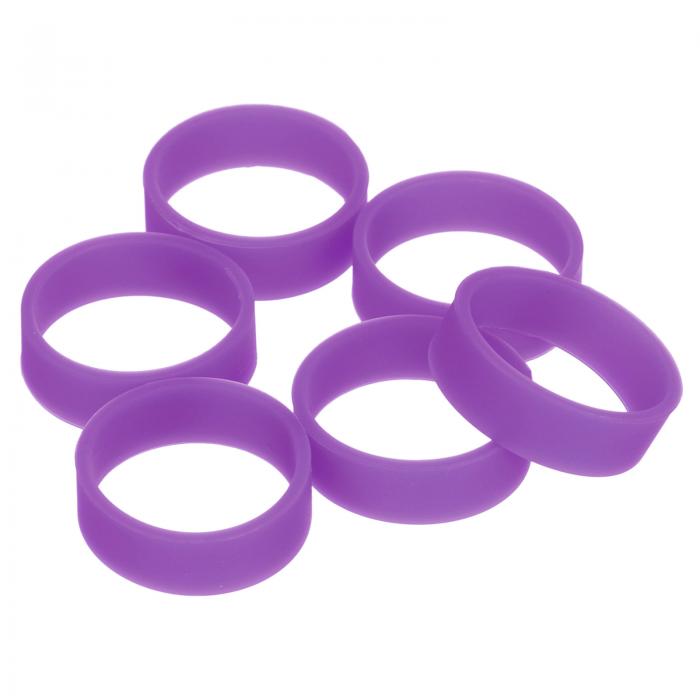 uxcell 5個のシリコーンラバーバンド 20x7mmのラバーバンドリング ケーブルタイ 強力な弾性バンド コードラッピングバッグラップ用の滑り止め パープル