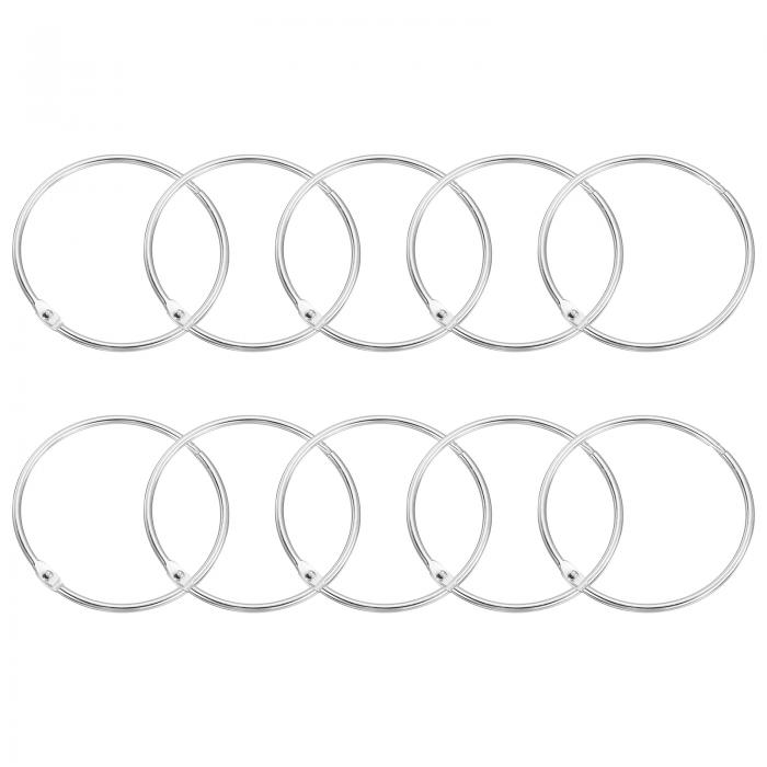 uxcell シャワーカーテンリング 12個 - 炭素鋼製ラウンドスナップシャワーカーテンフック 2.4インチ ル..