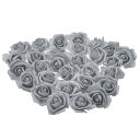 uxcell 100個 フォームローズヘッド6-7 cm人工バルク無茎フォームフェイクバラ花DIYクラフトアクセサリー ウェディングブーケ ホームパーティー ホ...
