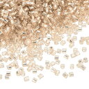 uxcell 1400個 ガラスビューグルビーズ 1.5x1.5mm チューブミニロースガラスシードスペーサービーズ DIYイヤリング ネックレス ブレスレット...