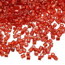 uxcell 1400個 ガラスビューグルビーズ 1.5x1.5mm チューブミニロースガラスシードスペーサービーズ DIYイヤリング ネックレス ブレスレット...