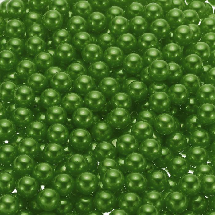 uxcell クラフト用500個のフェイクパール 10mmノーホールA BSラウンドパール 花瓶のフィラー 宝石作り 化粧箱 DIYパーツ テーブル散らし ホームデコレーション ディープ緑