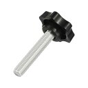 uxcell 1個のスターノブ M10x50mmプラスチック製六角形クランピングハンドルスクリューノブ 機械用の手締めスタースクリューノブ 傘ベース交換用