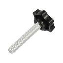 uxcell 1個のスターノブ M10x55mmプラスチック製六角形クランピングハンドルスクリューノブ 機械用の手締めスタースクリューノブ 傘ベース交換用