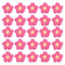 uxcell 50個 花 ソーイングパッチ クロシェ花びら手作りクロシェフラワーアップリケ装飾 DIYヘアク ローズウェディングパーティークラフト用 ローズとイ...