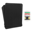 uxcell 8個 アイロンパッチと裁縫キット付き 生地補修パッチ4.9"x3.7" アイロンパッチジーンズ バッグ ソファ テント黒