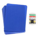 uxcell 16個 アイロンパッチと裁縫キット付き 生地補修パッチ4.9"x3.7"パッチ服用アイロンパッチジーンズ バッグ ソファ テントサファイアブルー